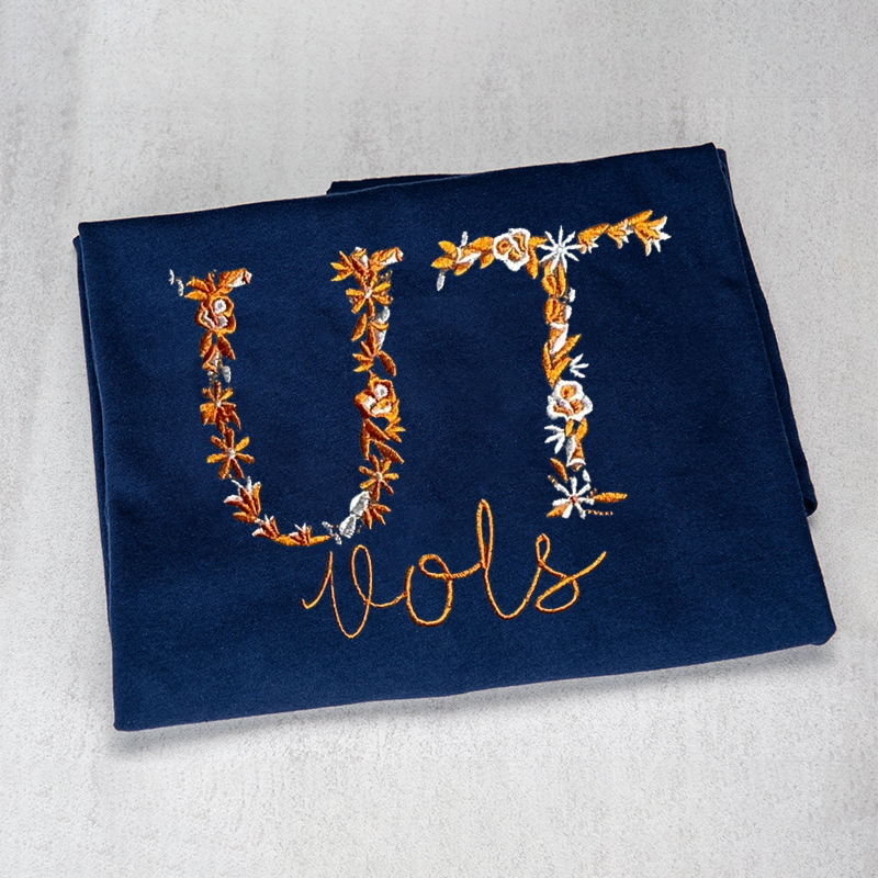 Custom College Sweatshirts Featuring Trendy Floral Embroidery and University Names