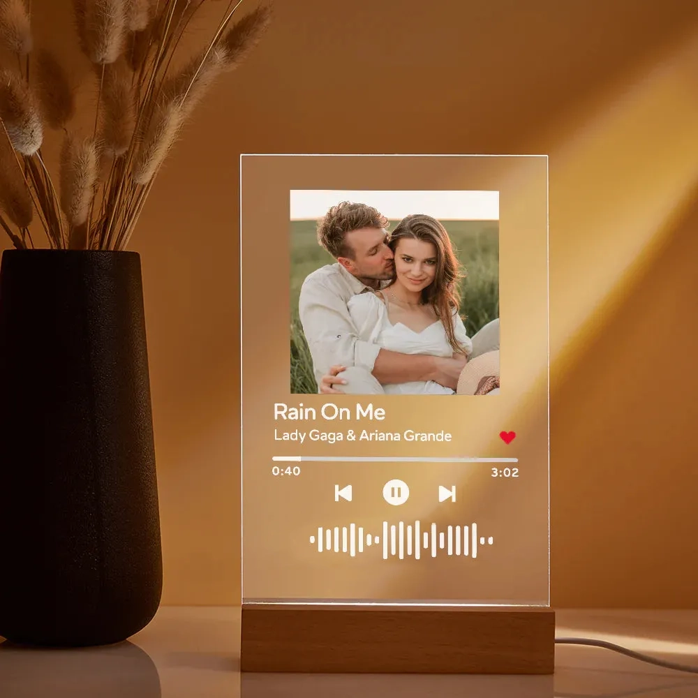 Custom Photo Music Plaque Night Light