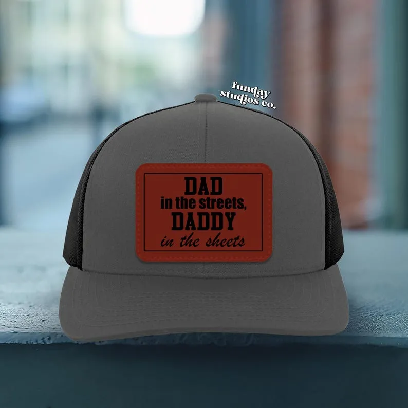Funny Leather Patch Dad Hat, Dad Life Trucker Hat, Fathers Day Gift