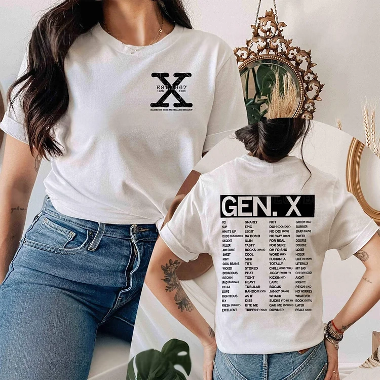 Custom Words of Gen X T-Shirt
