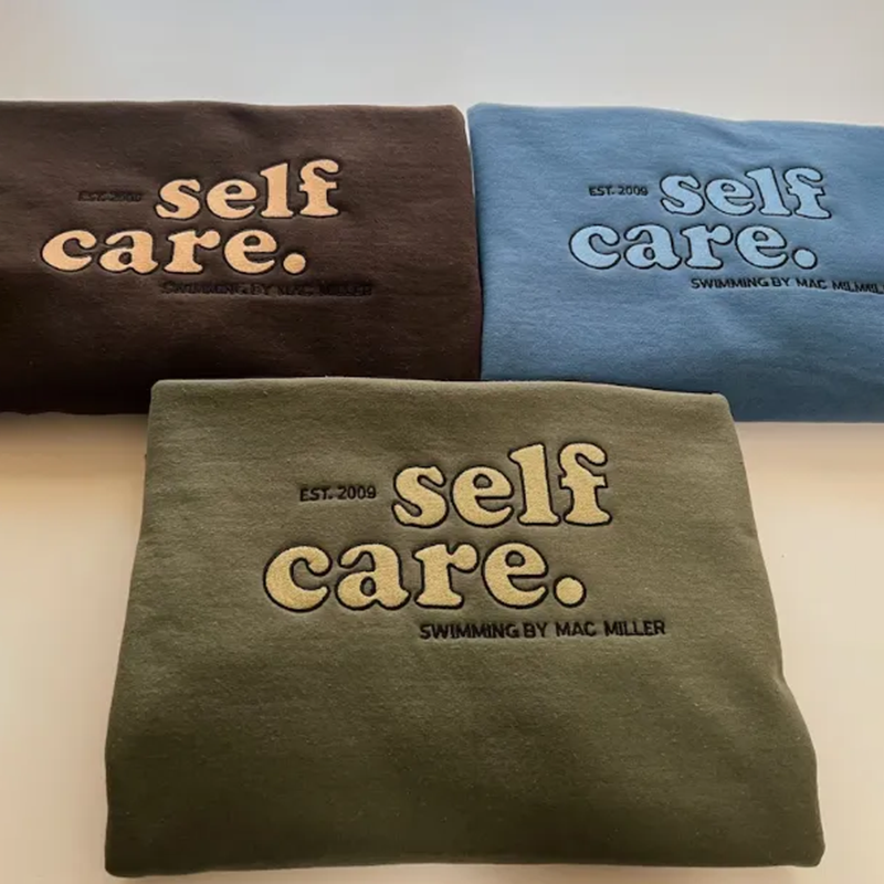 Self Care Mac Miller Embroidered Sweatshirt/Crewneck | Unisex Embroidered Sweatshirt