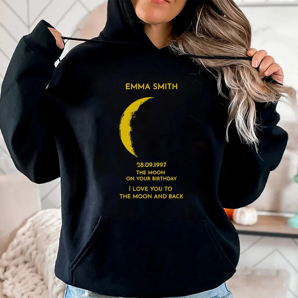 Custom Couple Art Sweatshirt/ REAL MOON PHASE SWEATER