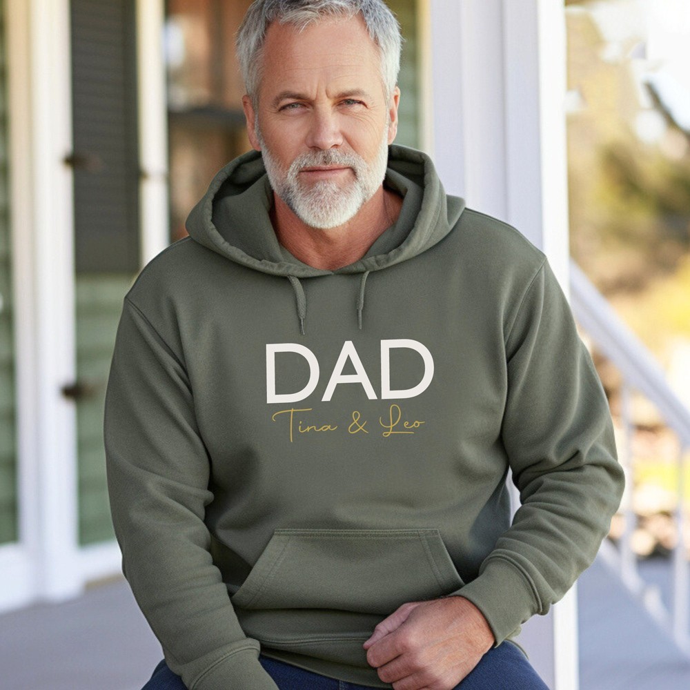 Personalised GRANDDAD Sweatshirt Hoodie with Kid's Names Father's Day Gift Cool Dad Gift