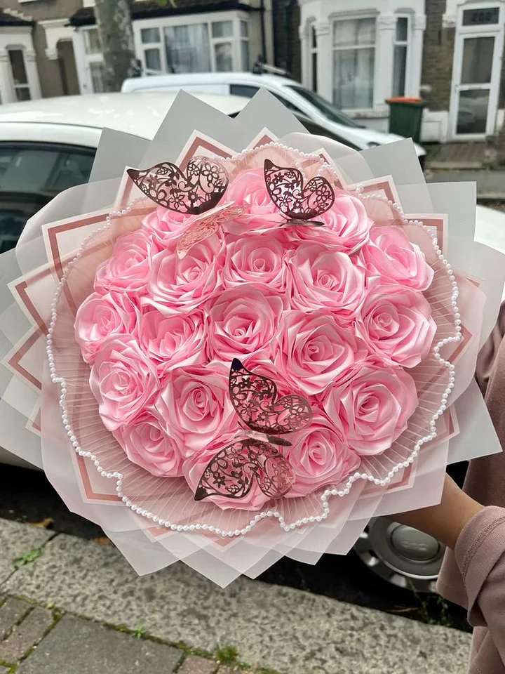 💕Eternal Roses - HandMade From Satin Ribbon(Never Wither)