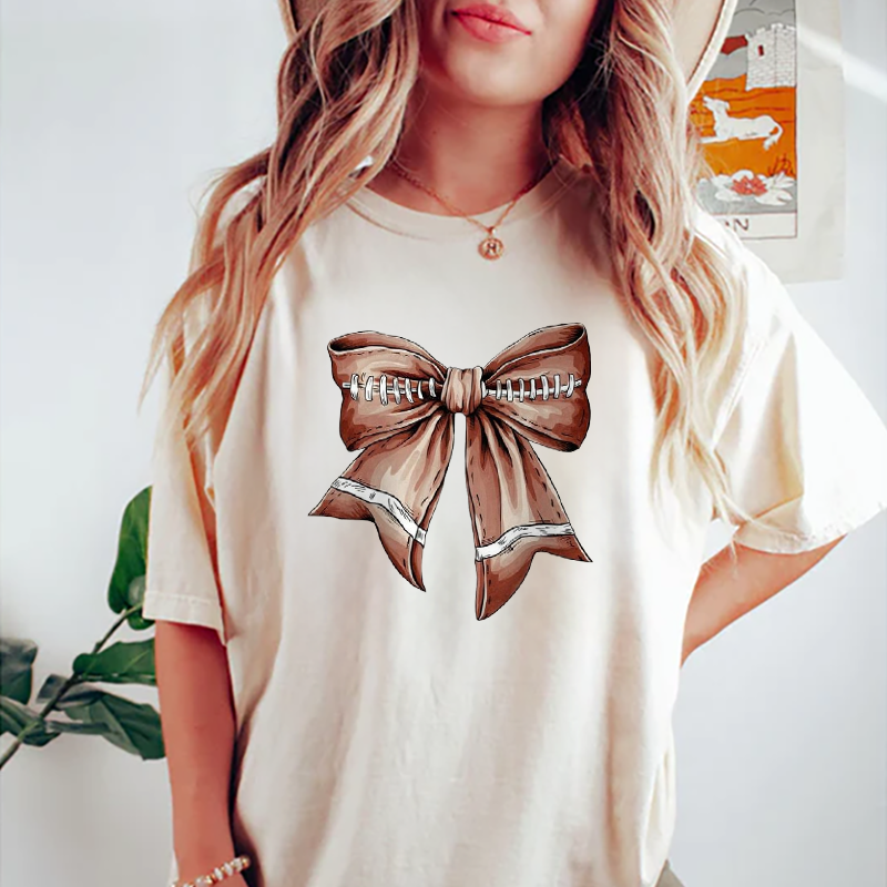 Football Bow Shirt, Football Mom Shirt, Comfort Shirt, Football Season Shirt, Fall Shirt, Football Sweatshirts, Football Mama Shirts, Bows