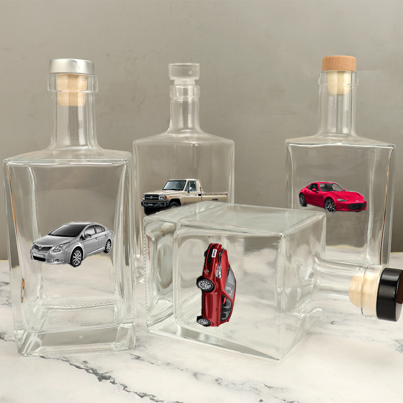 Custom Whiskey Bottles With Car Portrait
