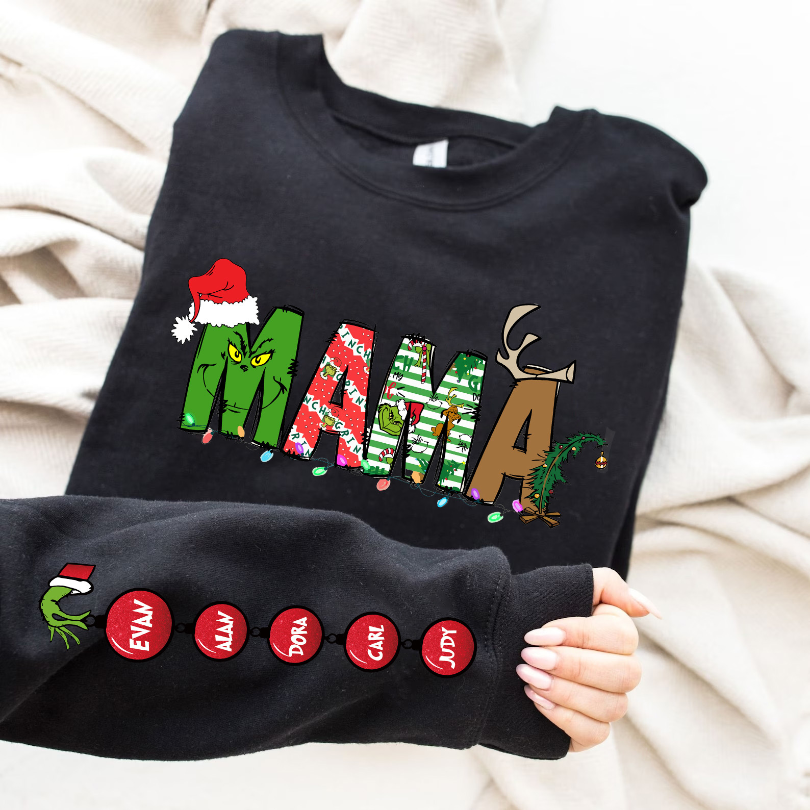 Custom Christmas MAMA T-Shirt/Sweatshirt/Hoodie