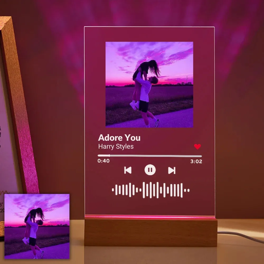 Custom Photo Music Plaque Night Light