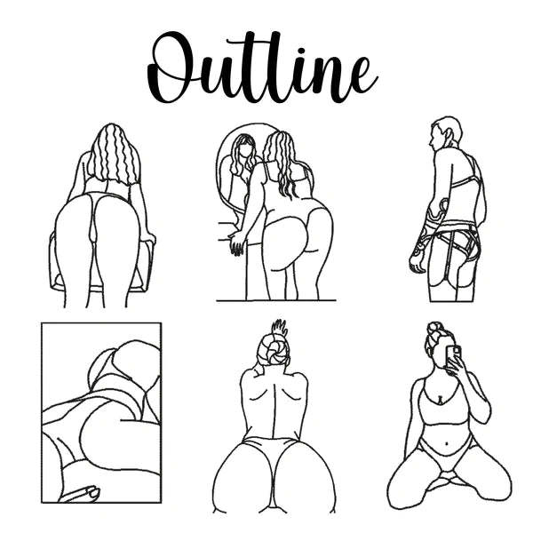 Custom Embroidered Portrait Outline Sweatshirt Or Hoodie