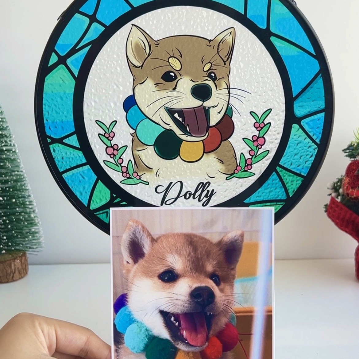 Custom Pet Portrait Suncatcher