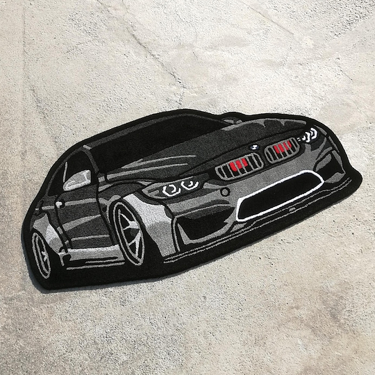 Custom Vintage Car Tufted Slip Rug, Home Decor Rug