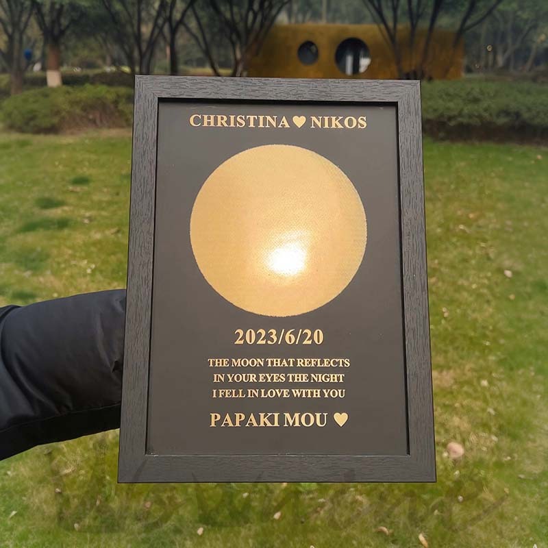Custom Moon Phase With Custom Text & Date - Commemorative Gift