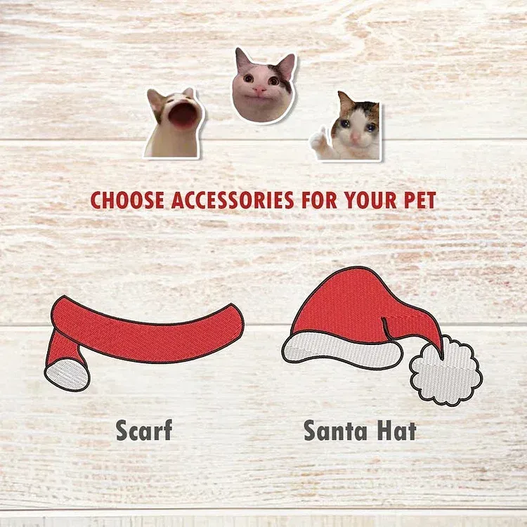 Embroidered Pet Portrait Organic Christmas Jumper Sweatshirt