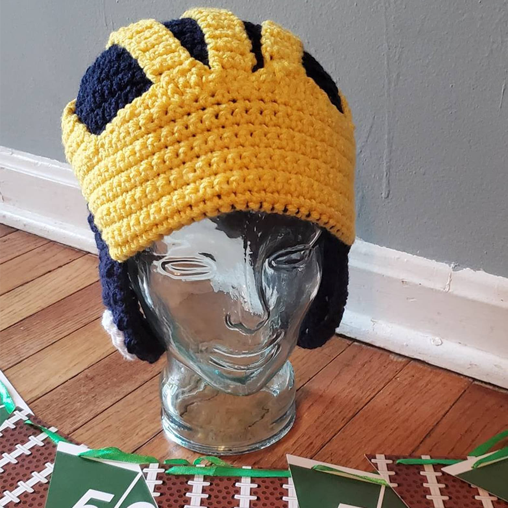 University of Michigan Inspired Helmet Hat