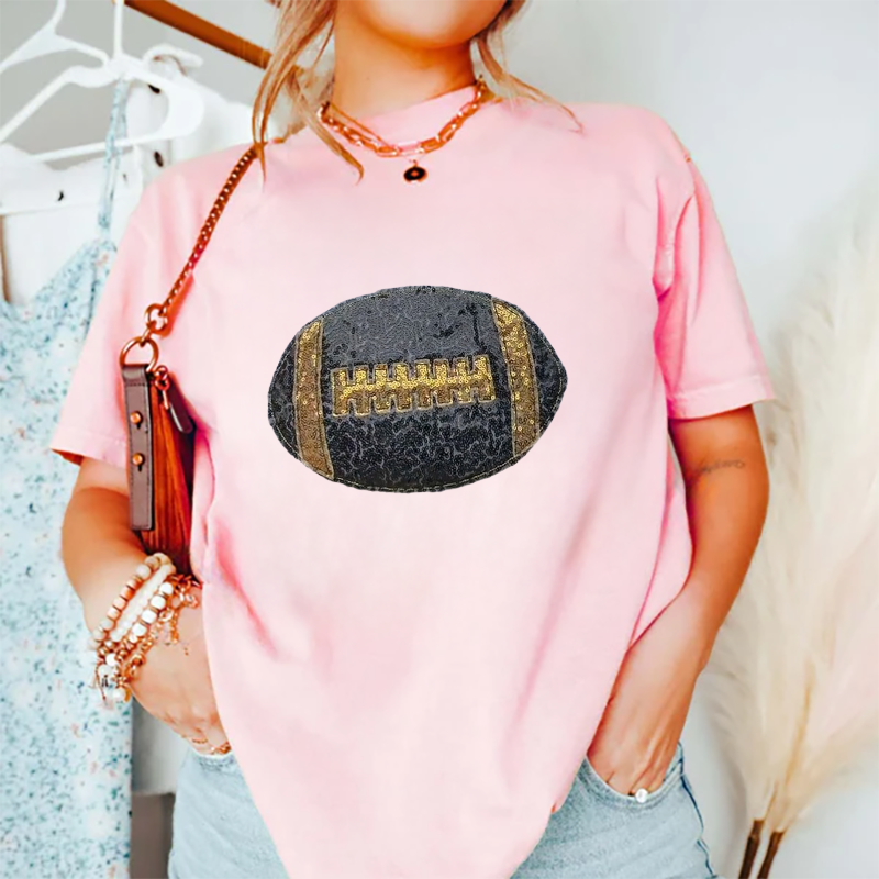 Sparkling Football Icon Sweatshirt – Shine Bright on Game Day