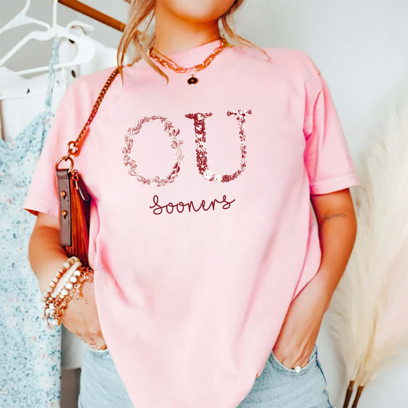 Customized Oklahoma Sooners Football Sweatshirts With Trendy Floral Embroidery