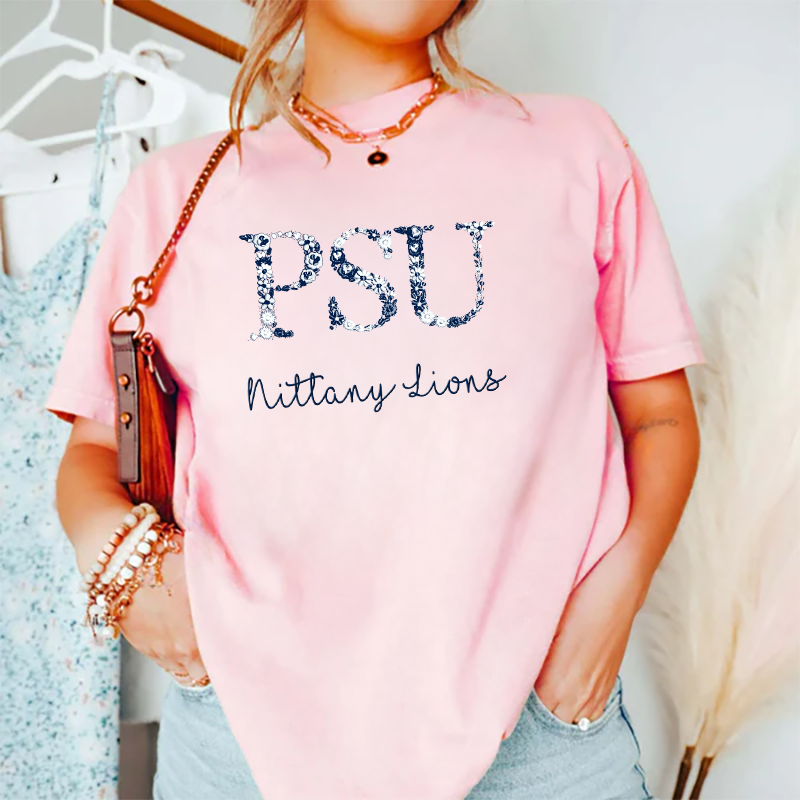 Customized Penn State Nittany Lions Football Sweatshirts With Trendy Floral Embroidery