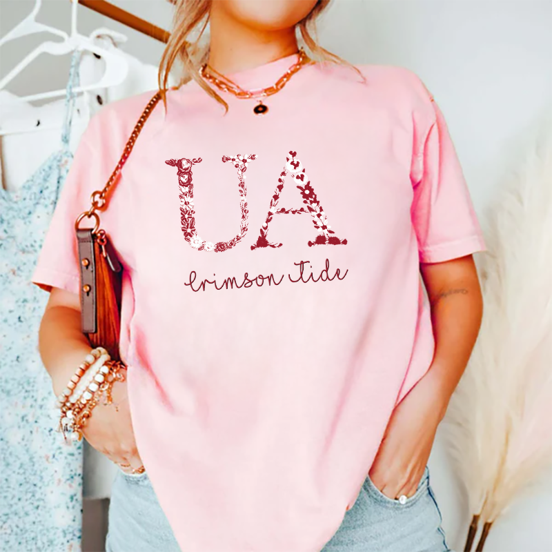 Customized Alabama Crimson Tide Football Sweatshirts With Trendy Floral Embroidery