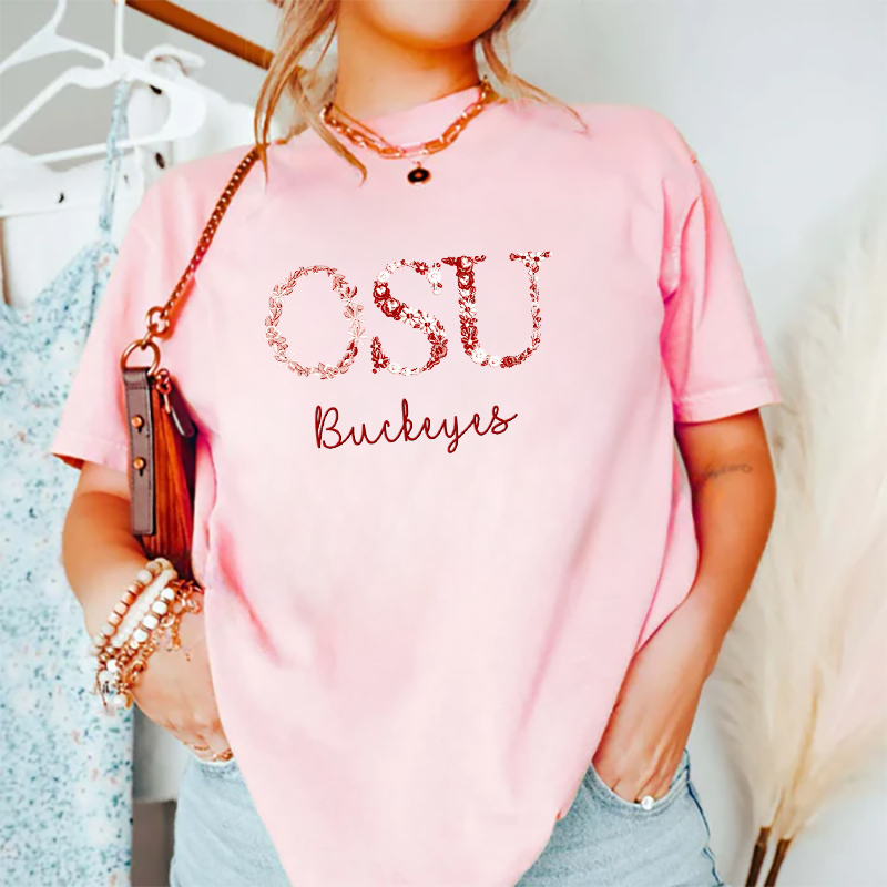 Customized Ohio State Buckeyes Football Sweatshirts With Trendy Floral Embroidery