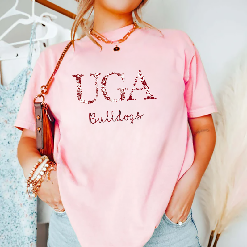 Customized Georgia Bulldogs Football Sweatshirts With Trendy Floral Embroidery