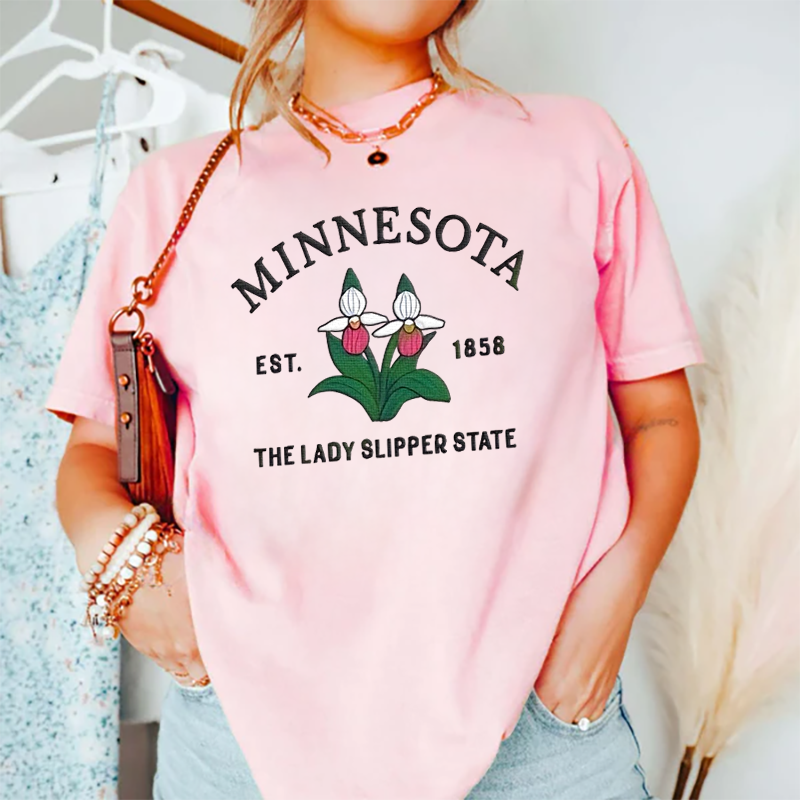 CUSTOM EMBROIDERED MINNESOTA FLOWER SWEATSHIRT
