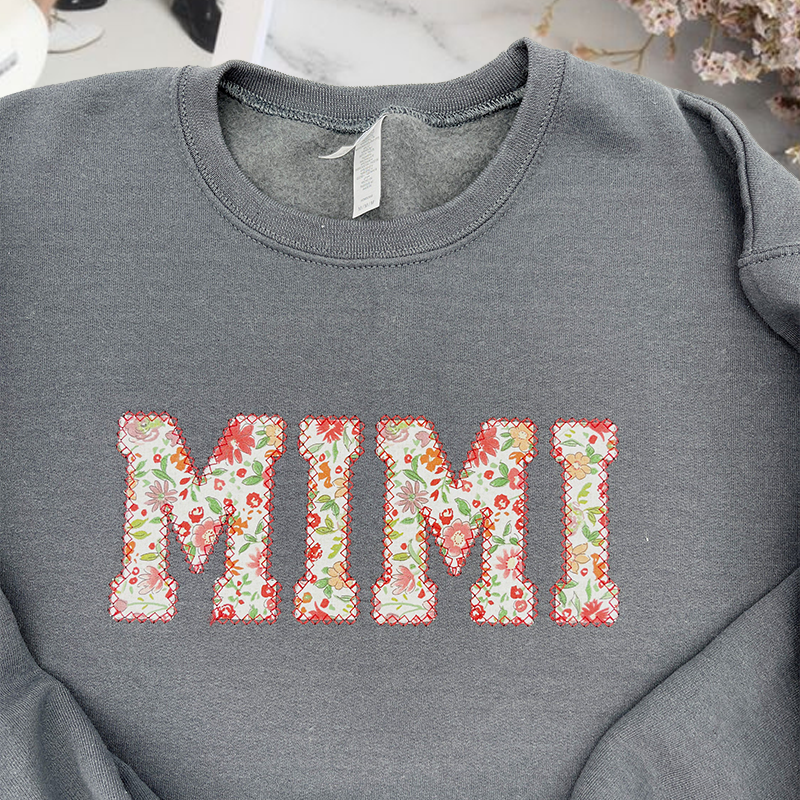 Personalized Nana Sweatshirt Gift | Personalized Embroidered Sweatshirt | Christmas Gift | Winter Apparel | Floral | Birthday Gift
