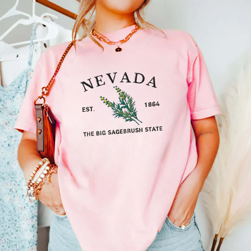 CUSTOM EMBROIDERED NEVADA FLOWER SWEATSHIRT