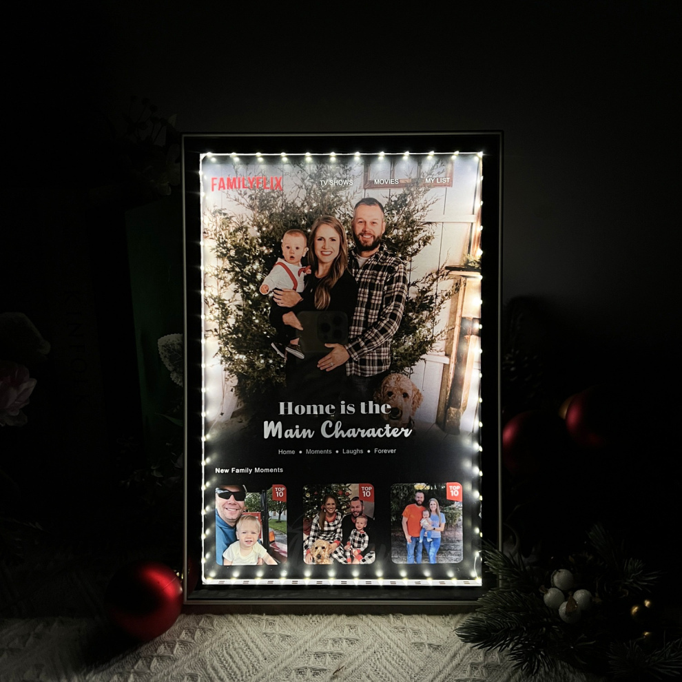 Personalized Family Memories Mirror Light Box