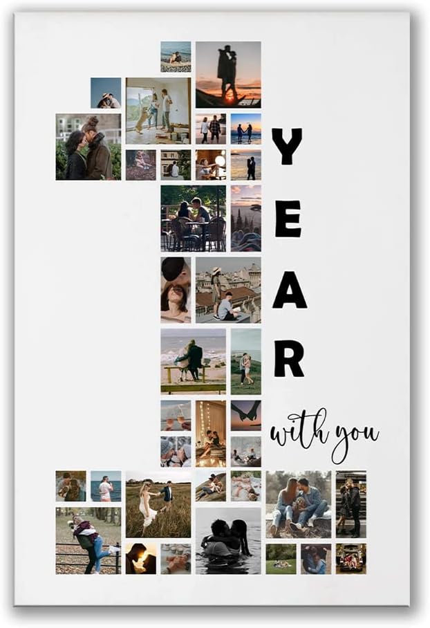 Personalized 1st Anniversary Canvas