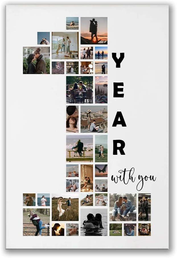 Personalized 1st Anniversary Canvas