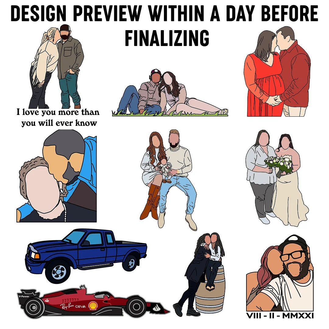 Confession Letter Custom portrait hoodie Couple Sweatshirt