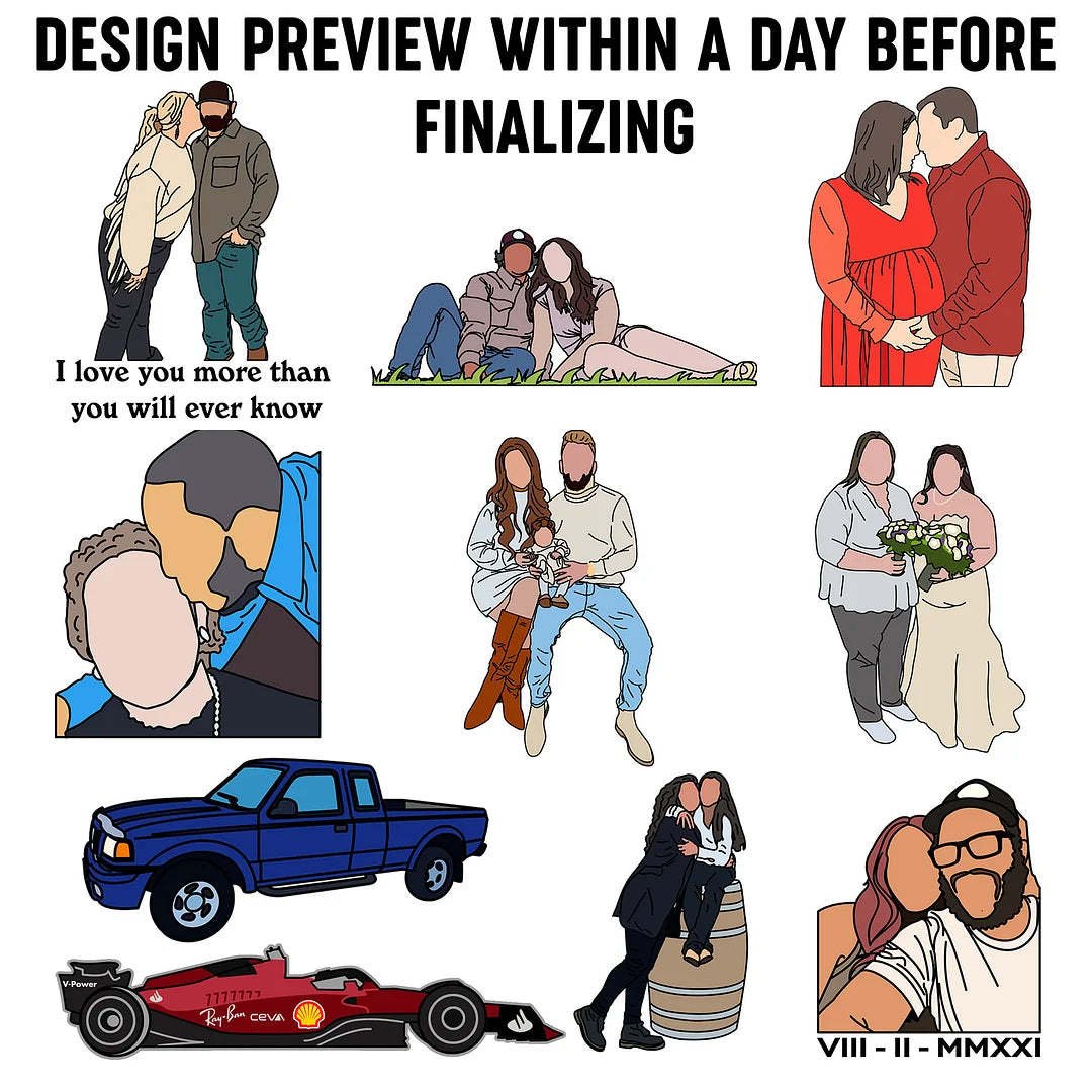 Confession Letter Custom portrait hoodie Couple Sweatshirt