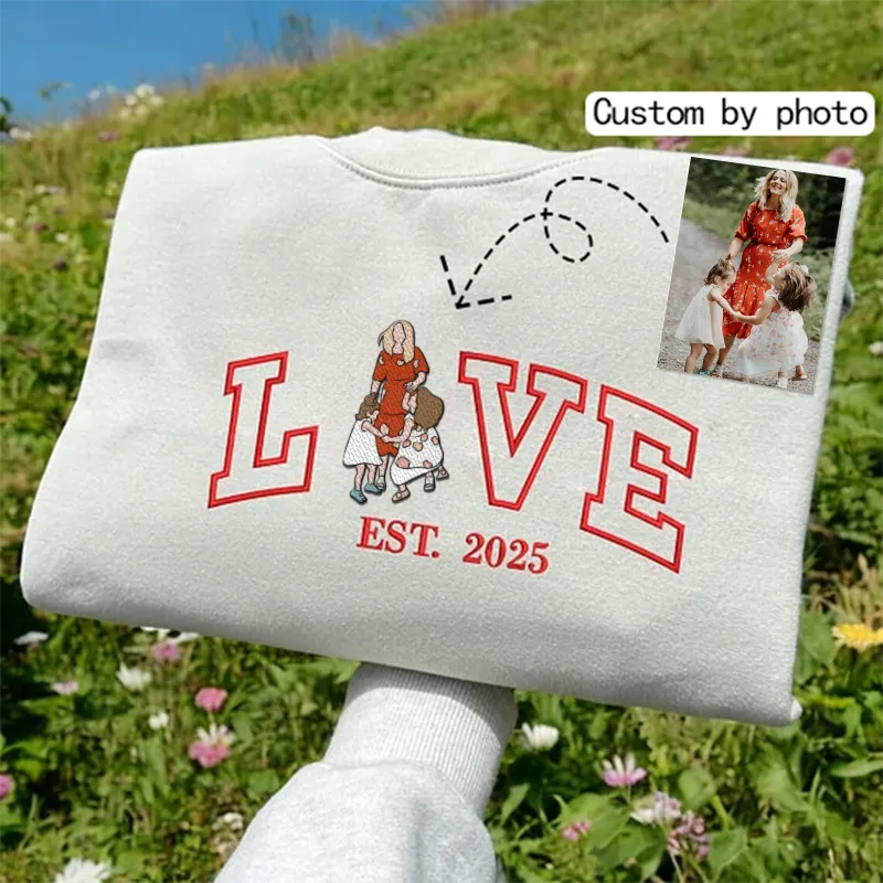 New Couple LOVE Embroidered Sweatshirt