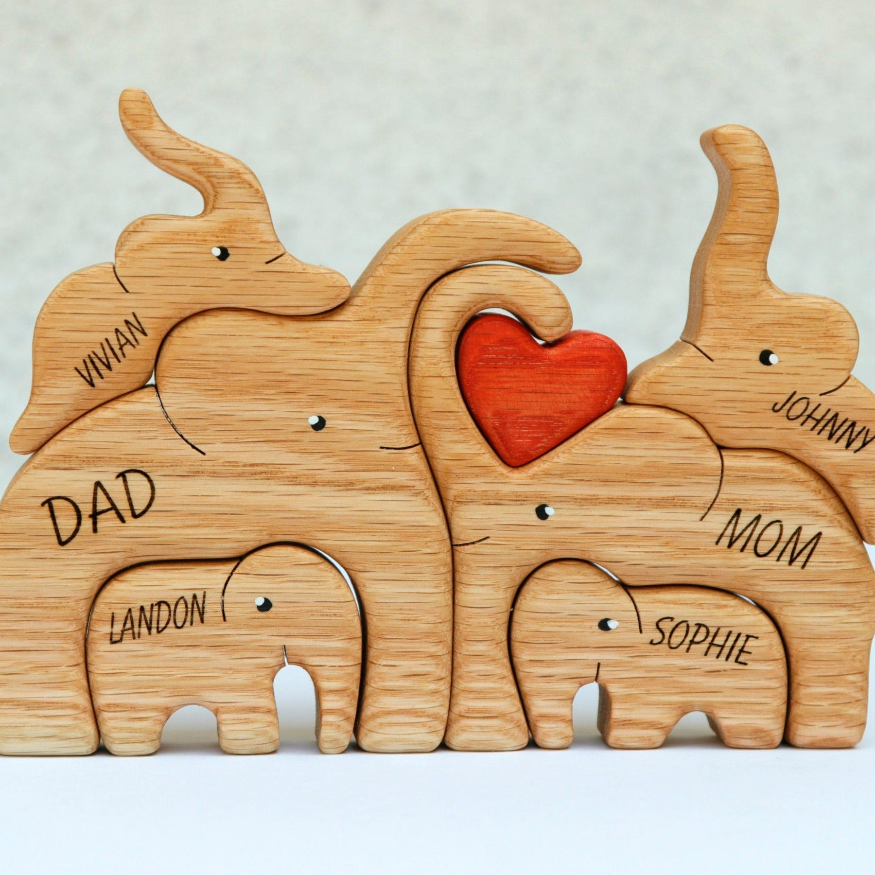 Wooden Elephants Family Puzzle 8 Childs🐘