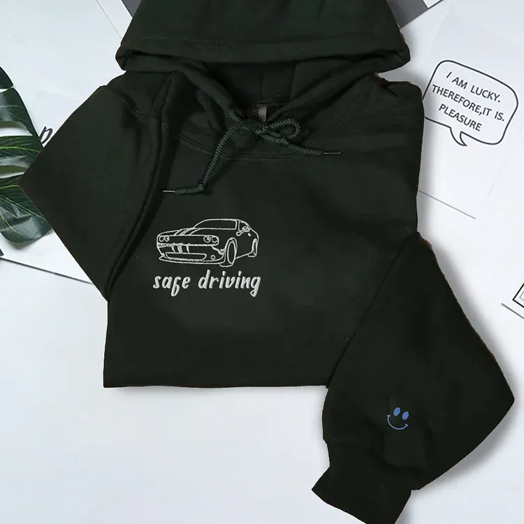 Extreme Speed Hoodie Embroidered Lovely Car Embroidered Hoodie