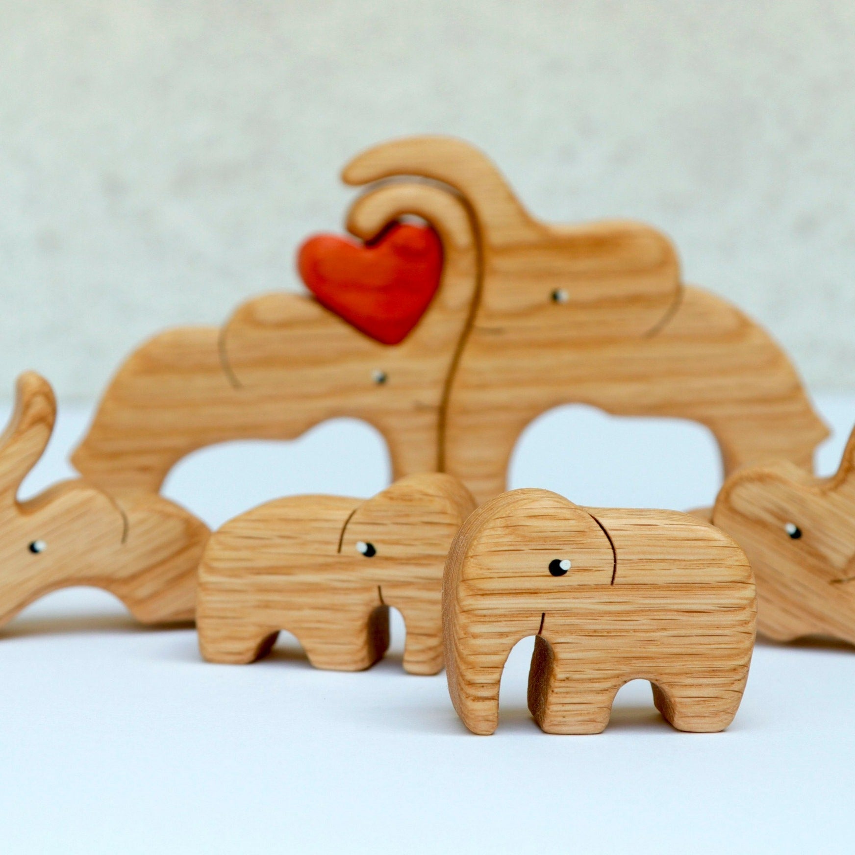 Wooden Elephants Family Puzzle 8 Childs🐘