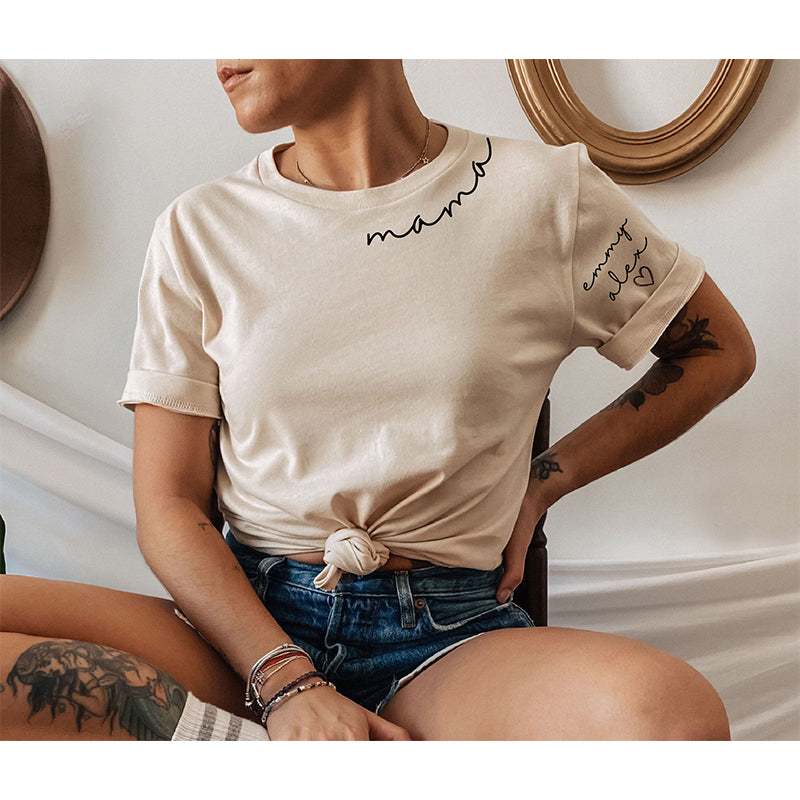 Custom Mama Sweatshirt with Daughter and Son Names