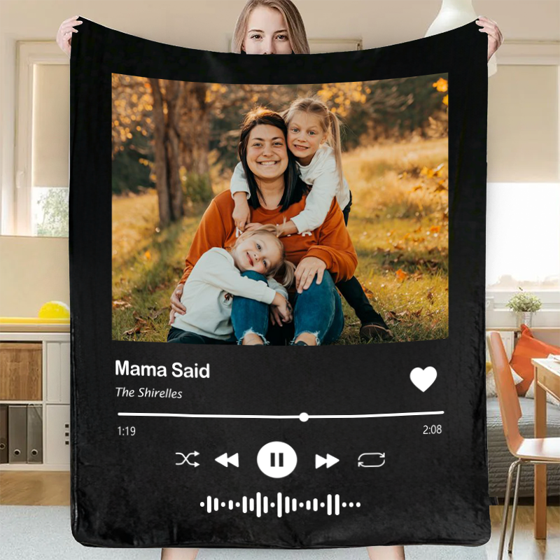 Custom Music Blanket Photo Starlight Blanket For Mother's Day