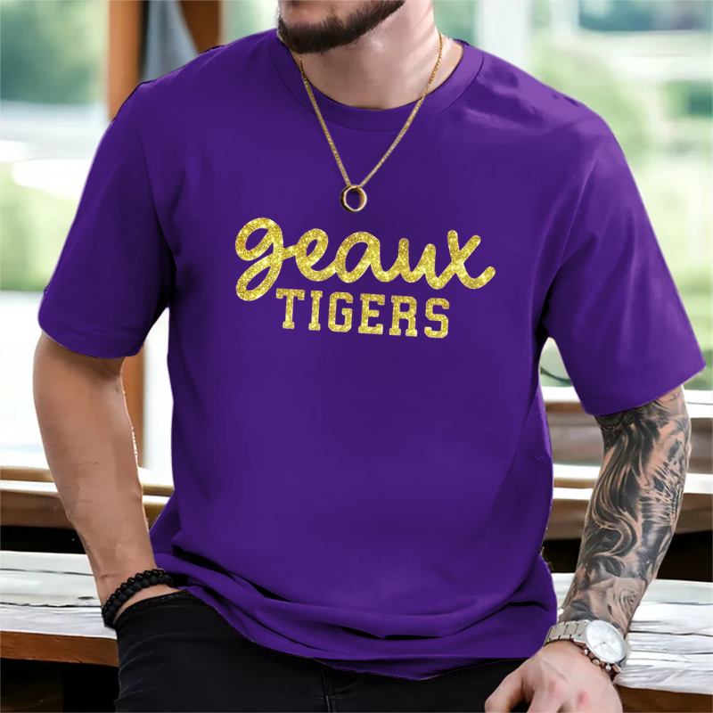 Geaux Tigers Louisiana Football Shirt GLITTER T-shirt - Geaux - Tigers Game Day Shirt