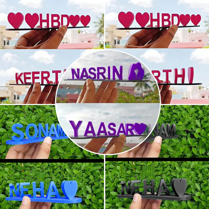 Dual Name Illusion Love 3D Printed as Sweet Gifts