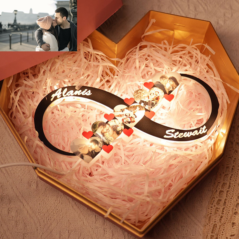 Personalized Infinite Loop Love Photo Lights