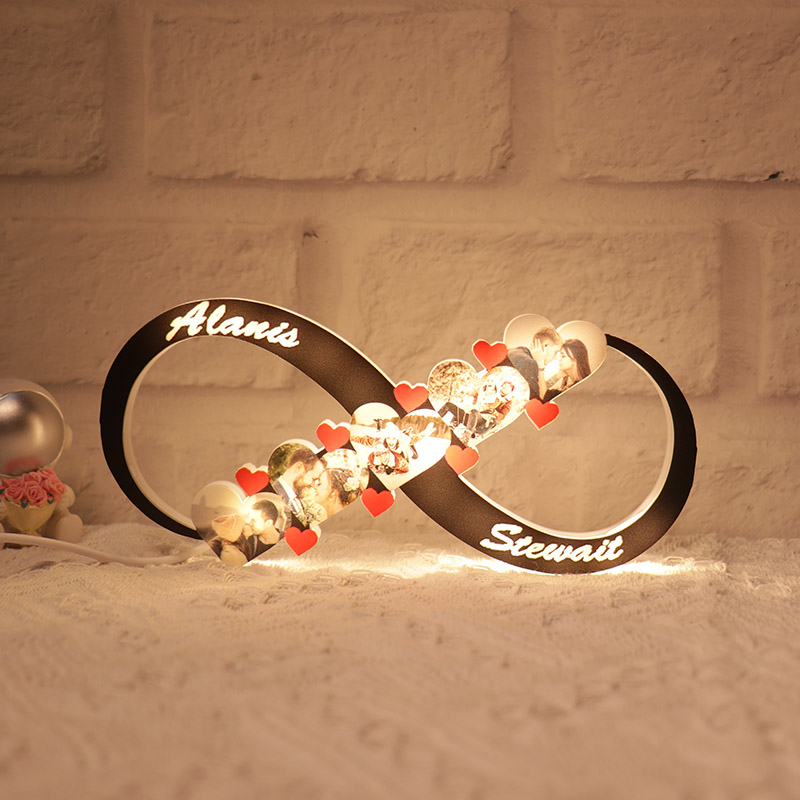Personalized Infinite Loop Love Photo Lights
