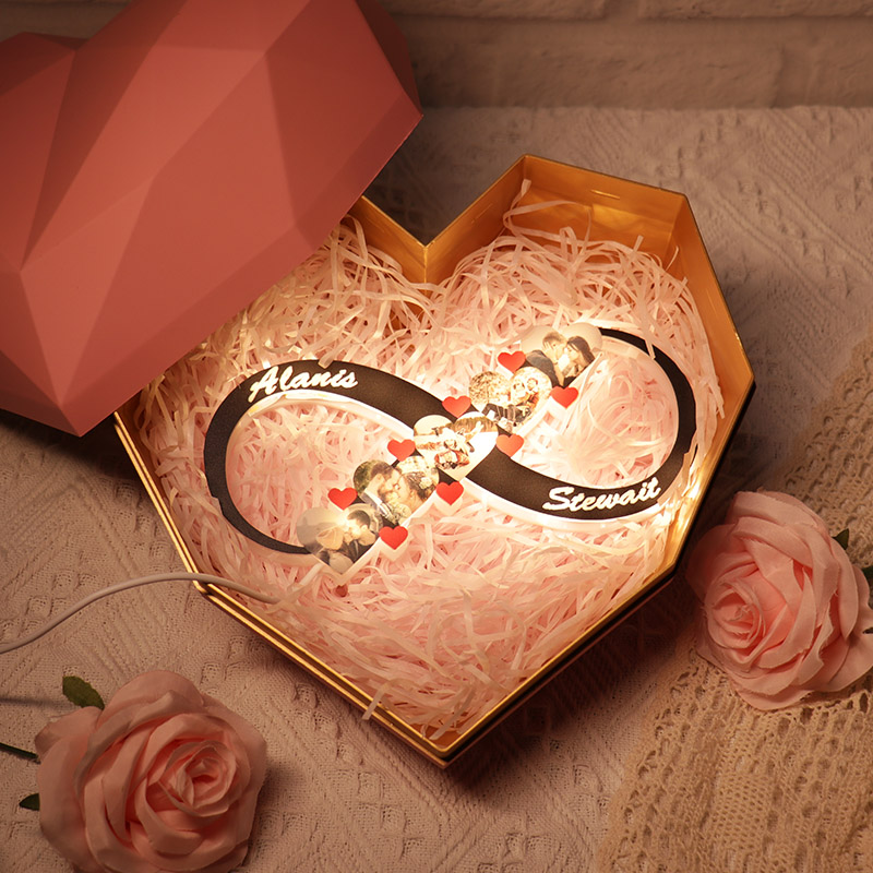 Personalized Infinite Loop Love Photo Lights