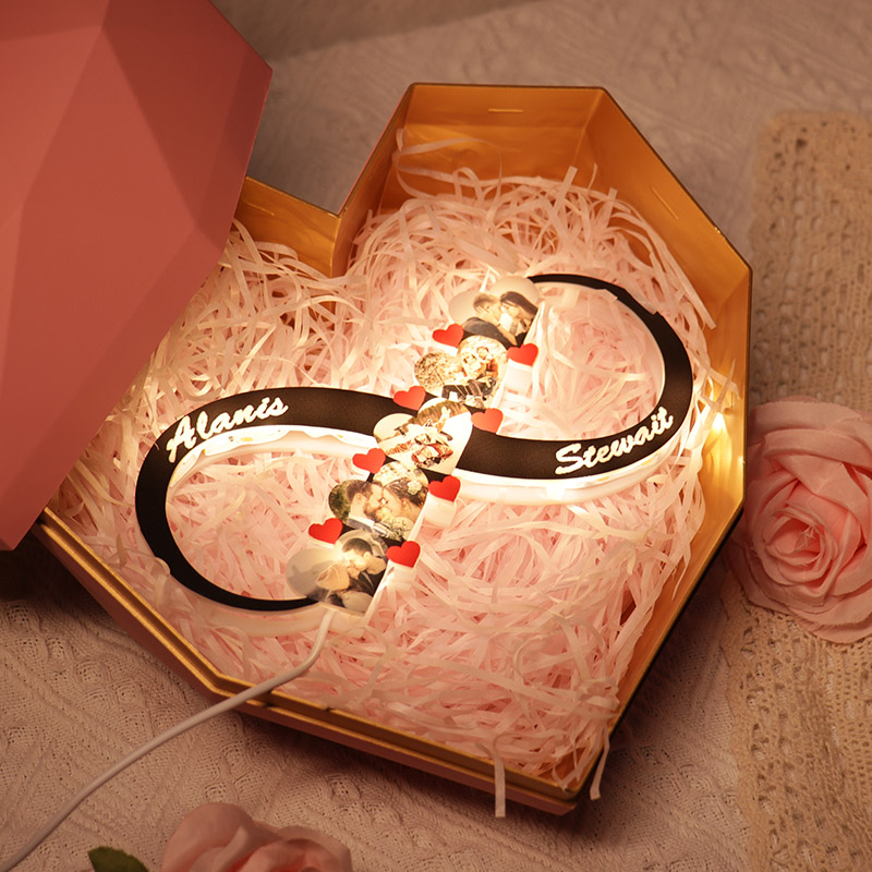 Personalized Infinite Loop Love Photo Lights