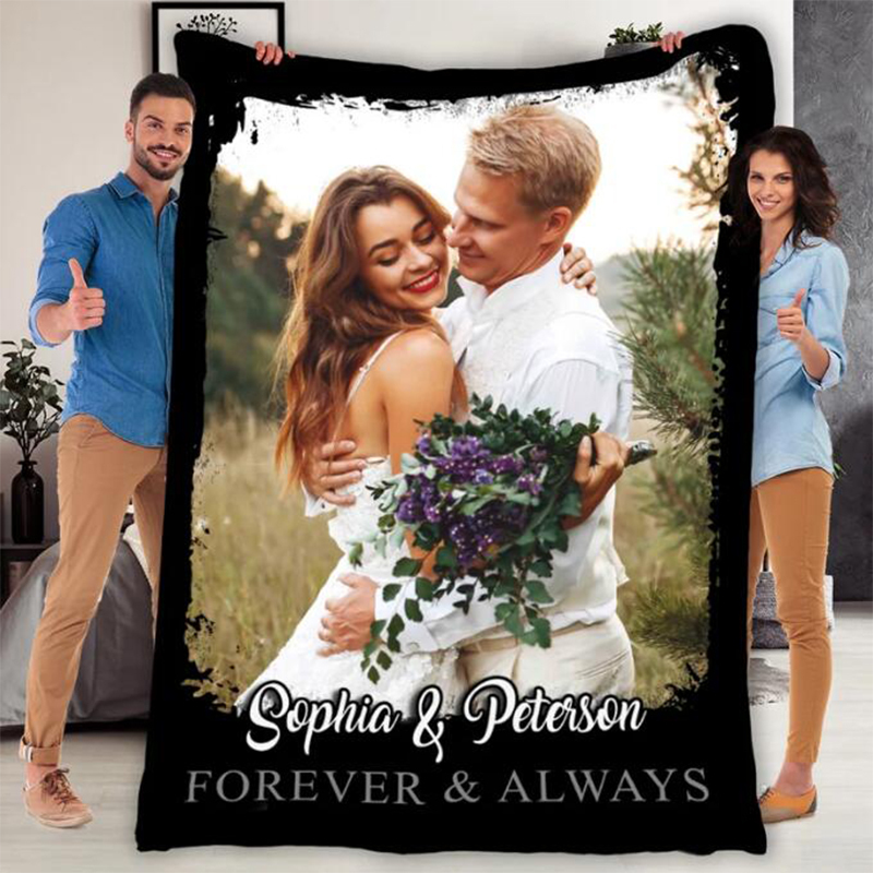 Personalized Couple Photo Blanket