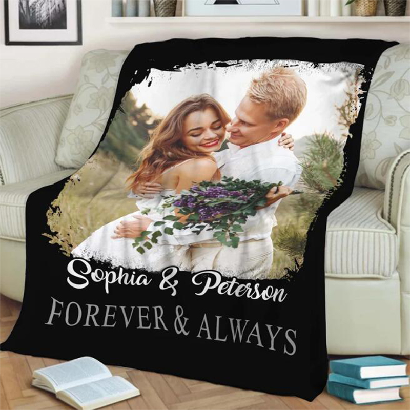 Personalized Couple Photo Blanket