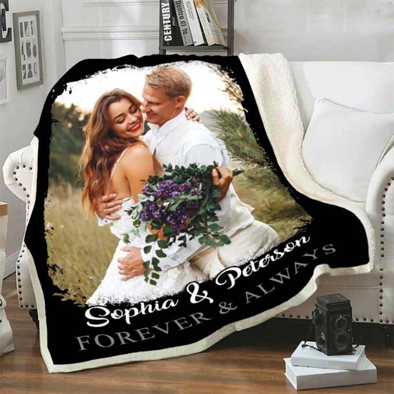 Personalized Couple Photo Blanket