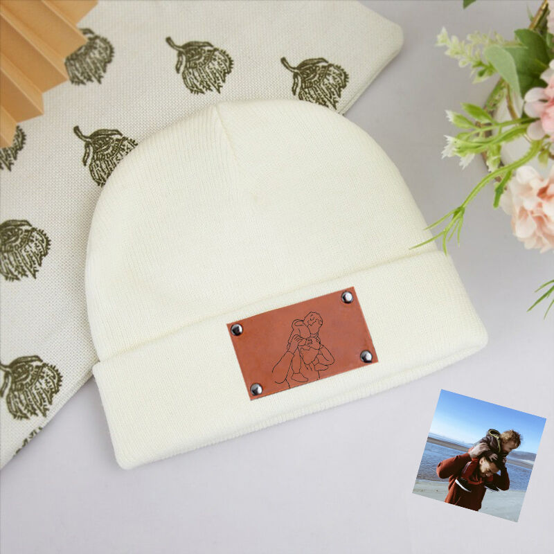 Personalized Picture Beanie Simple And Warm Gift for Family
