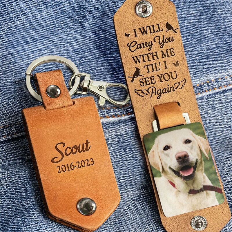 Personalized Commemorative Photo Keychain Warm Gift For Pet Lovers
