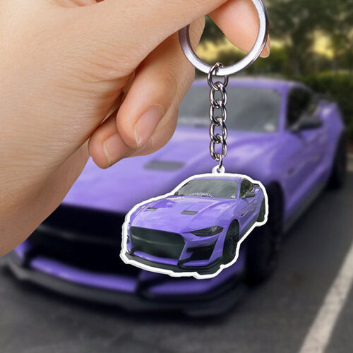 Personalized Photo Keychain Cool Gift For Car Lovers